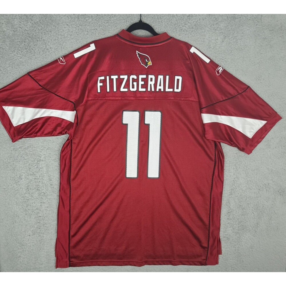 Vintage Reebok Jersey Larry Fitzgerald #11 Arizona Cardinals Mens Red 2XL 56 NFL